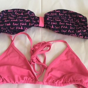 2 Pink Victoria’s Secret Bikini Tops medium